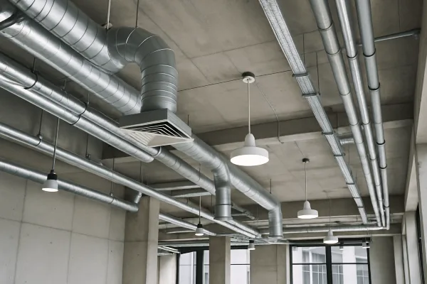 metal air ducts attached to the ceiling of a building from Dallas Air Conditioning in Dallas, TX - dallas heating and air conditioning metal air ducts attached to the ceiling of a building from Dallas Air Conditioning in Dallas, TX - dallas heating and air conditioning