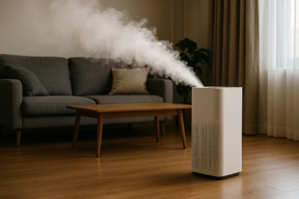 a fog meter device in the living room of a house from Dallas Air Conditioning in Fort Worth, TX - Fort Worth TX